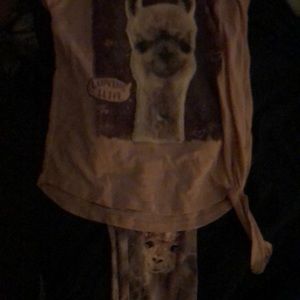 Justice Girls llama print 2 piece set